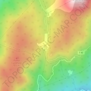 Carte topographique Col Saint-Georges, altitude, relief