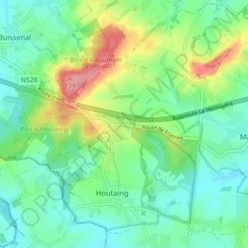 Carte topographique Coucou, altitude, relief