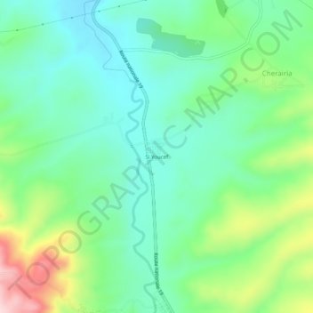 Carte topographique Si Youcef, altitude, relief