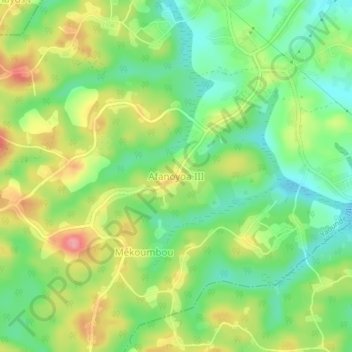Carte topographique Afanoyoa III, altitude, relief