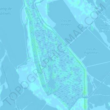 Carte topographique Calvière, altitude, relief