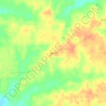 Carte topographique Sharon, altitude, relief