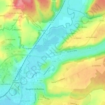 Carte topographique La Borde, altitude, relief