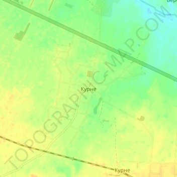 Carte topographique Kurne, altitude, relief