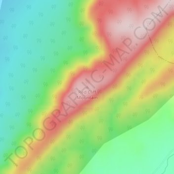 Carte topographique Red Cliff Mountain, altitude, relief