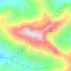 Carte topographique Ladhar Bheinn, altitude, relief