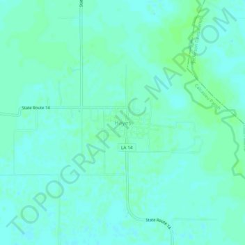 Carte topographique Hayes, altitude, relief