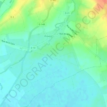 Carte topographique Chemin Saint-Pierre, altitude, relief