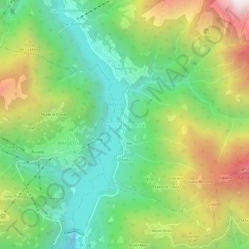 Carte topographique Berzona (Verzasca), altitude, relief