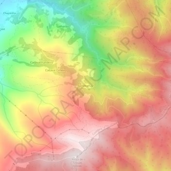 Carte topographique Gondramaz, altitude, relief