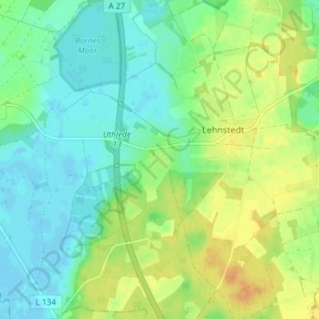 Carte topographique Siedlung Heuberg, altitude, relief