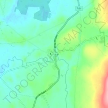 Carte topographique Armoy, altitude, relief