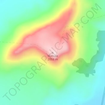 Carte topographique Mabula, altitude, relief