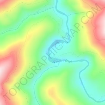 Carte topographique Tall Trees Grove, altitude, relief