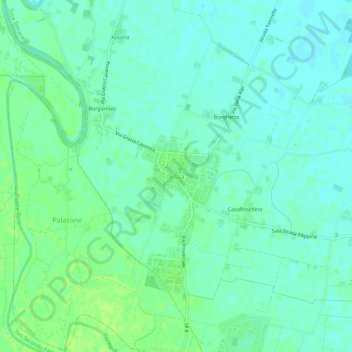 Carte topographique Sissa, altitude, relief