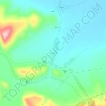Carte topographique Tepeler, altitude, relief