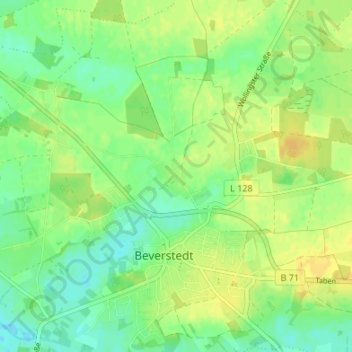 Carte topographique Wehldorf, altitude, relief