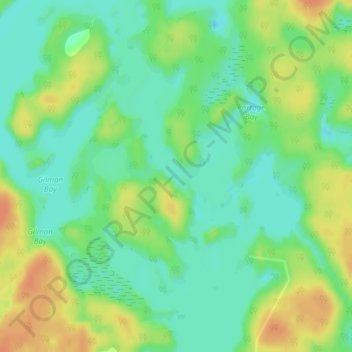 Carte topographique Moon River, altitude, relief