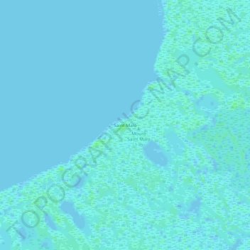 Carte topographique Saint Malo, altitude, relief