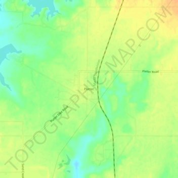 Carte topographique Platter, altitude, relief