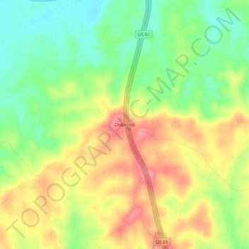 Carte topographique Doloroso, altitude, relief