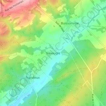 Carte topographique Navaugle, altitude, relief