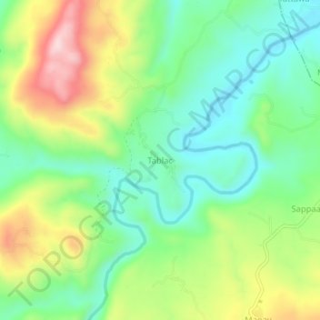 Carte topographique Tablac, altitude, relief