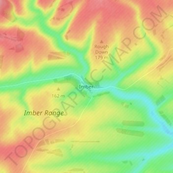 Carte topographique Imber, altitude, relief