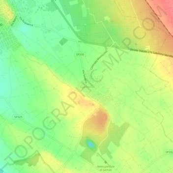 Carte topographique Gemini, altitude, relief