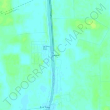 Carte topographique Seagate, altitude, relief