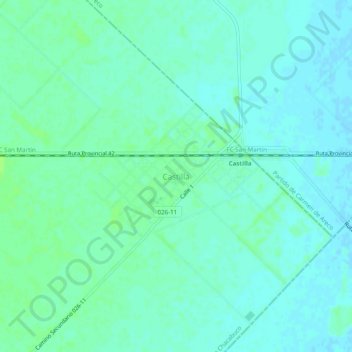 Carte topographique Castilla, altitude, relief