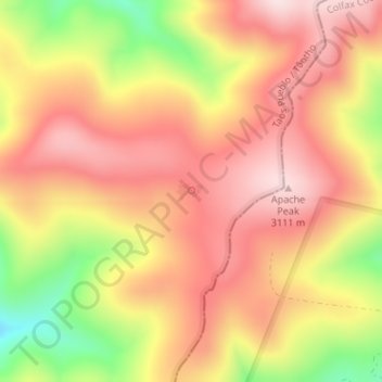Carte topographique Apache Spring, altitude, relief