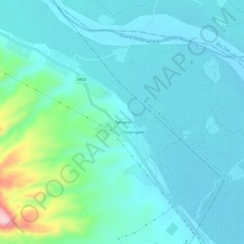 Carte topographique Ternata, altitude, relief