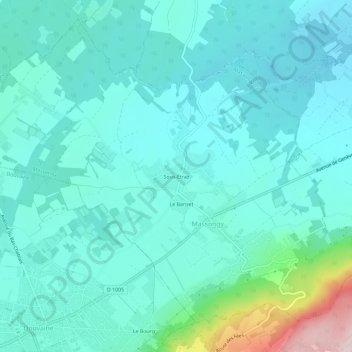 Carte topographique Sous-Étraz, altitude, relief