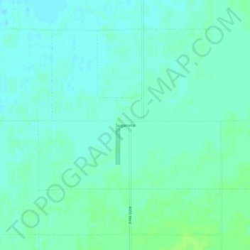 Carte topographique Sugarville, altitude, relief