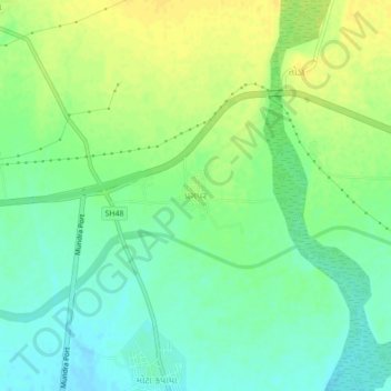 Carte topographique Pragpar (Mundra), altitude, relief