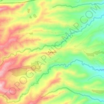 Carte topographique Paopao, altitude, relief