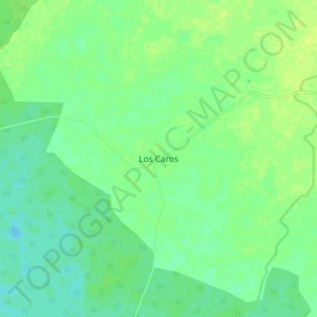 Carte topographique Los Caros, altitude, relief