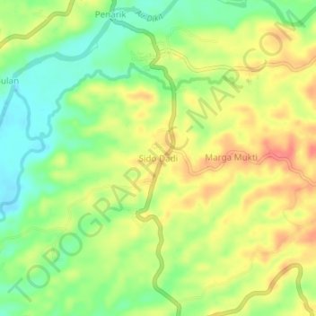 Carte topographique Sido Dadi, altitude, relief