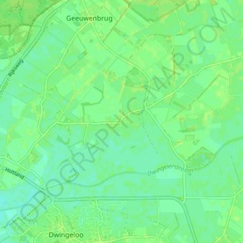 Carte topographique Eemster, altitude, relief