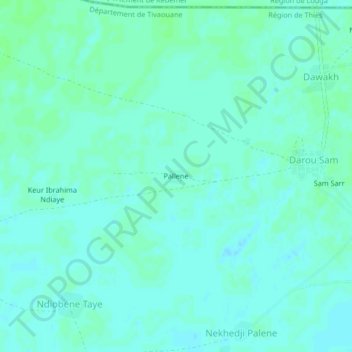 Carte topographique Pallene, altitude, relief