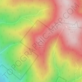 Carte topographique Mount Roberts, altitude, relief