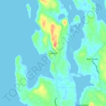 Carte topographique Lumpo, altitude, relief