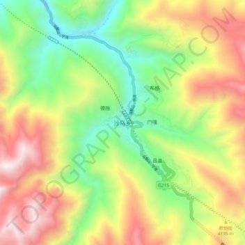 Carte topographique Samar, altitude, relief