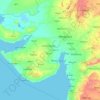 Carte topographique Gujarat, altitude, relief