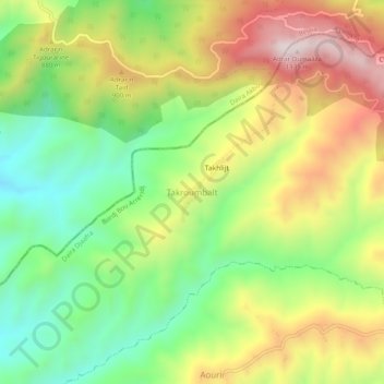 Carte topographique Takroumbalt, altitude, relief