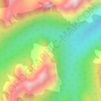 Carte topographique Rocky Mountains, altitude, relief