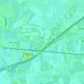 Carte topographique Pijpenkast, altitude, relief