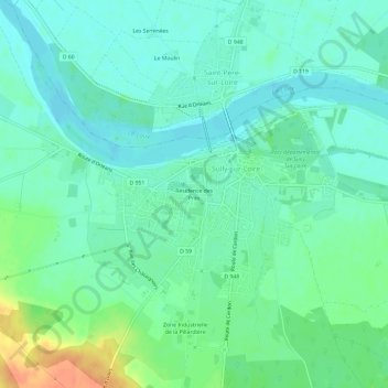 Carte topographique Résidence des Prés, altitude, relief