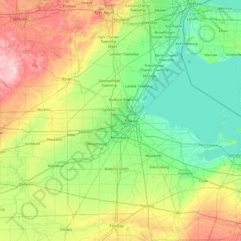 Carte topographique Lucas, altitude, relief